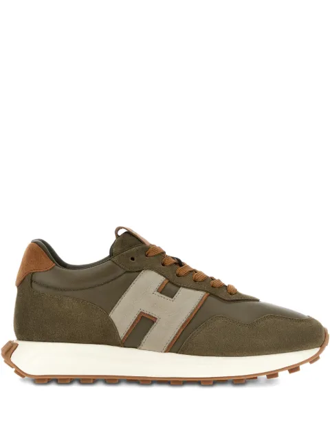 Hogan H601 appliqué-detail panelled sneakers Green HXM6010EH41UHG