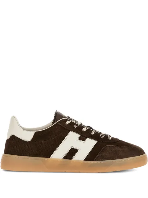 Hogan Cool textured logo-appliqué sneakers Brown HXM6470FB60UWX0CAJ