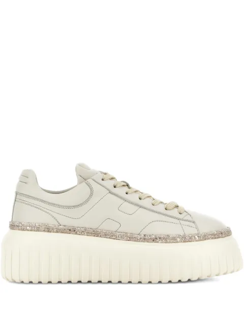 Hogan glitter-detail platform sneakers Neutrals HXW7120FC60LE9