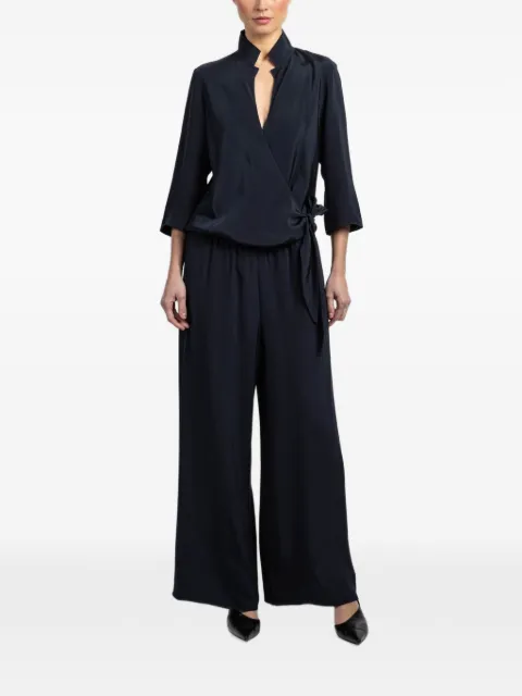 Peter Cohen tie-detail wrap jumpsuits Blue 4092FP