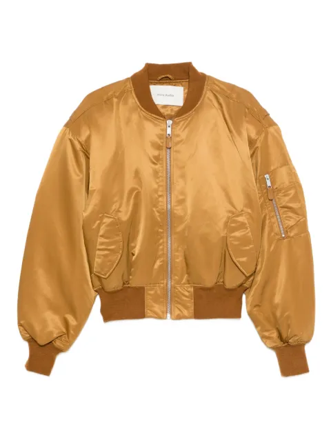 ENTIRE STUDIOS cropped broad bomber jacket Brown ESUW251007SY