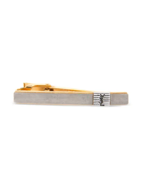 Saint Laurent Pre-Owned 1990s Cassandre logo tie clip Gold 15016252