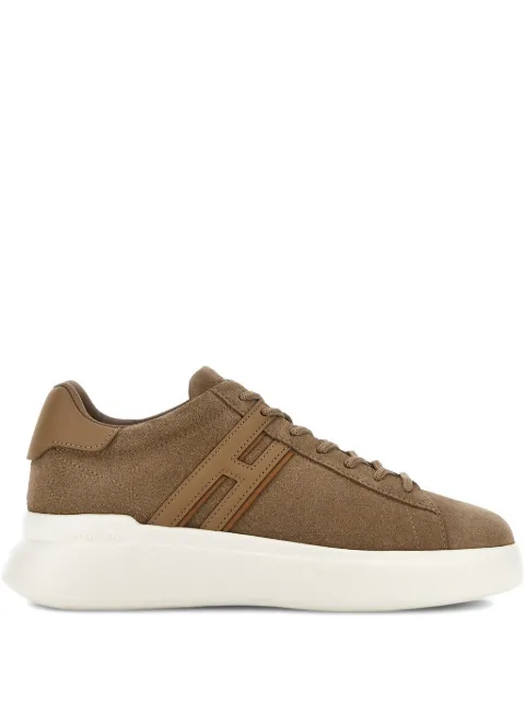 Hogan H580 logo-appliqué sneakers Brown HXM5800DV42UHO