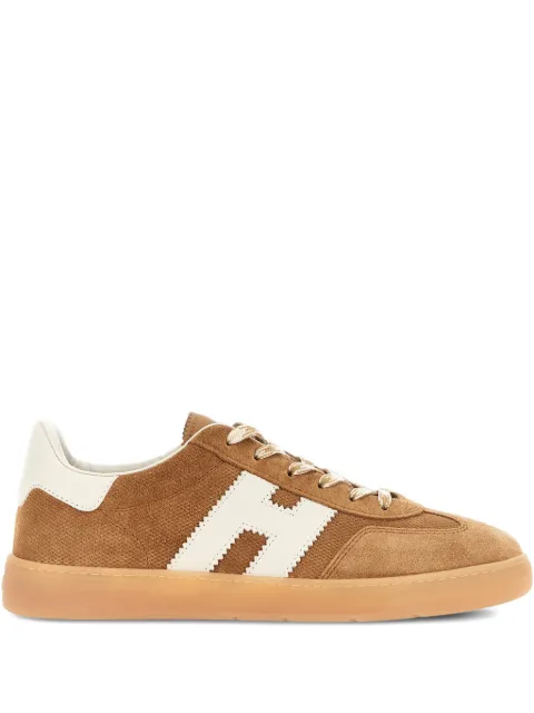 Hogan Cool logo-motif leather low-top sneakers Brown HXM6470FB60UWX