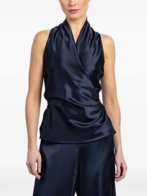 Peter Cohen wrap tie top Blue 3193HS