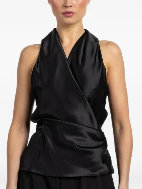 Peter Cohen halter-neck wrap top Black 3193HSBLACK