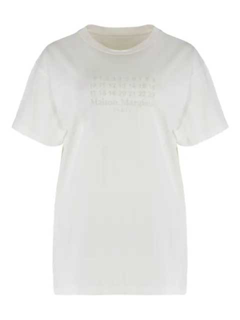 Maison Margiela Numeric cotton jersey T-shirt Neutrals S29GC0307S24575