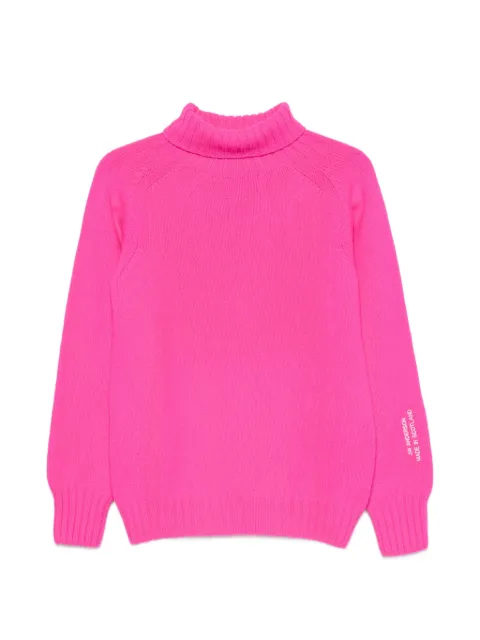 JW Anderson roll-neck ribbed-trim sweater Pink KW1523YN0451