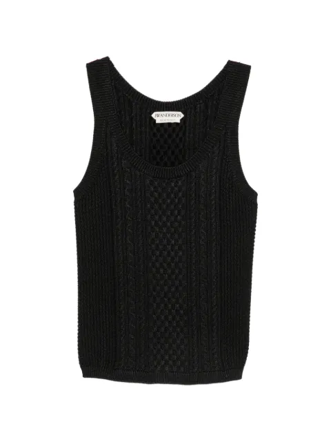 JW Anderson cable-knit sleeveless top Black KW1454YN0488