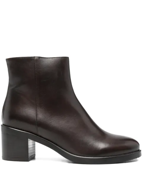 paola parisi 60mm zip-up ankle boots Brown 2541