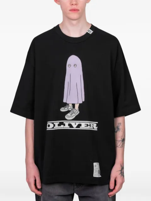 Maison MIHARA YASUHIRO graphic-print T-shirt Black A15TS651