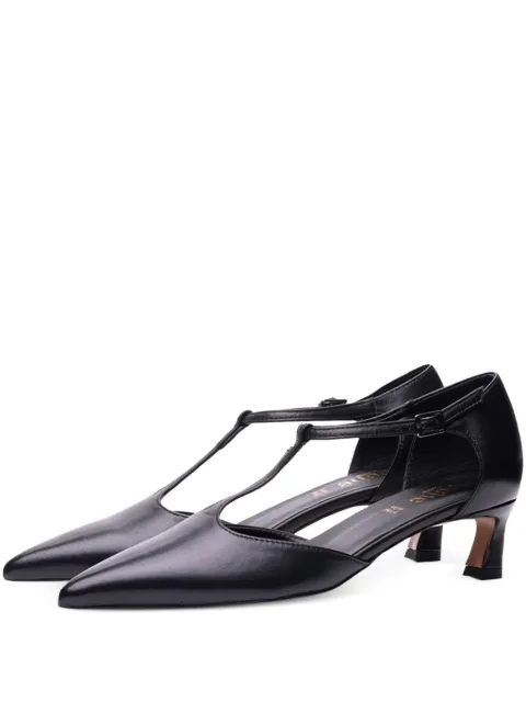 Poche Paris T-strap buckle pumps Black FWINNA800250
