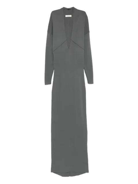 ENTIRE STUDIOS Rallel V-neck long-sleeve maxi dress Grey ESWW2510059AS