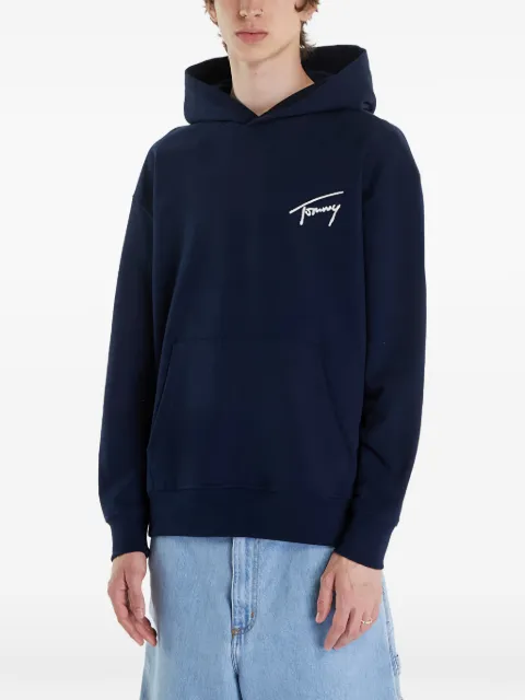 Tommy Hilfiger Signature-logo hoodie Blue DM0DM17990C1G