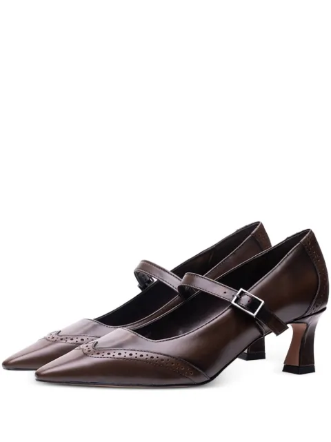 Poche Paris buckle-strap pumps Brown FWLOU500132