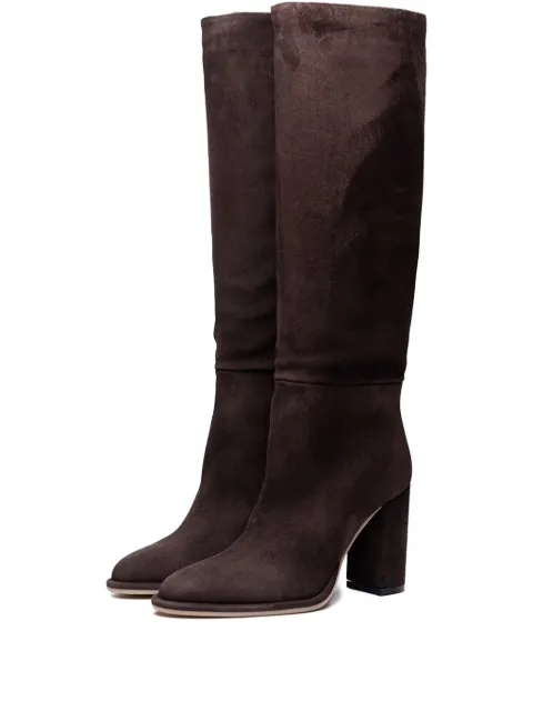 Poche Paris pointed-toe boots Brown FWLINA870132
