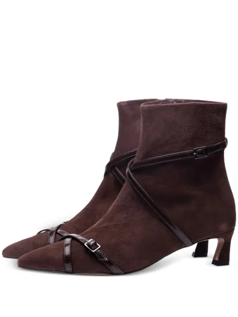 Poche Paris buckle-strap boots Brown FWJADE600132
