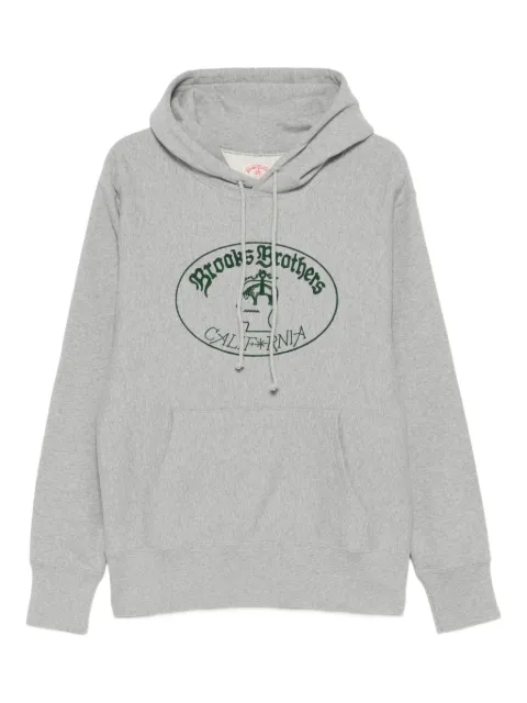 Brain Dead x Brooks Brothers logo hoodie Grey BDP25T090044