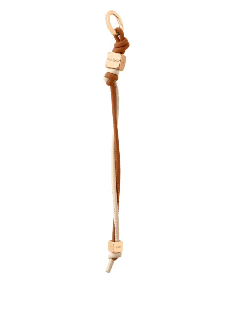 MAISON de SABRÉ leather wristlet charm Brown CUBE