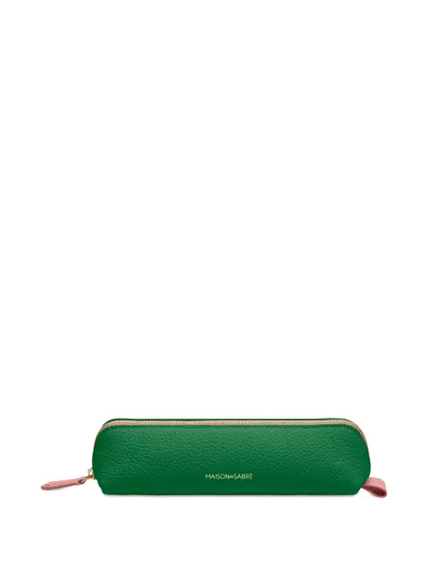 MAISON de SABRÉ Leather Pencil Case Green SLGPC