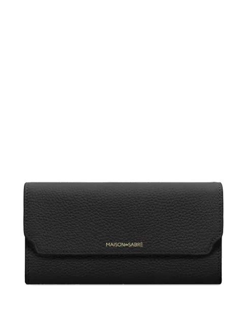 MAISON de SABRÉ flap leather long wallet Black FLCO