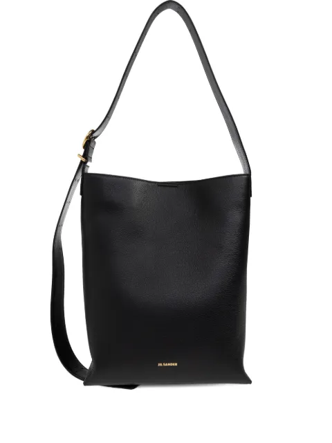 Jil Sander small leather strap shoulder bag Black J08ZH0084P8931