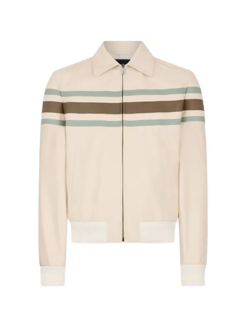 DSQUARED2 Preppy leather blouson Neutrals S74AM1670D07040