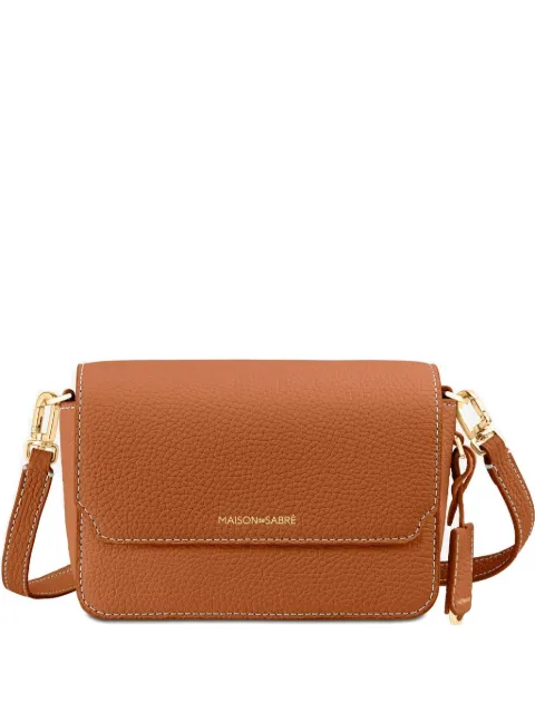MAISON de SABRÉ mini leather flap cross body bag Brown FLCR