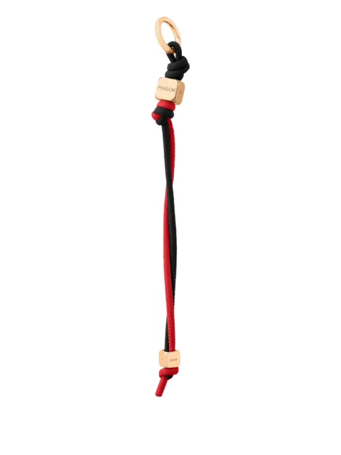 MAISON de SABRÉ leather wristlet charm Black CUBE