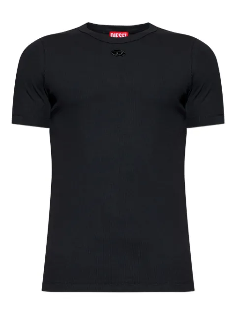 Diesel logo-detail ribbed T-shirt Black A200450EJAI