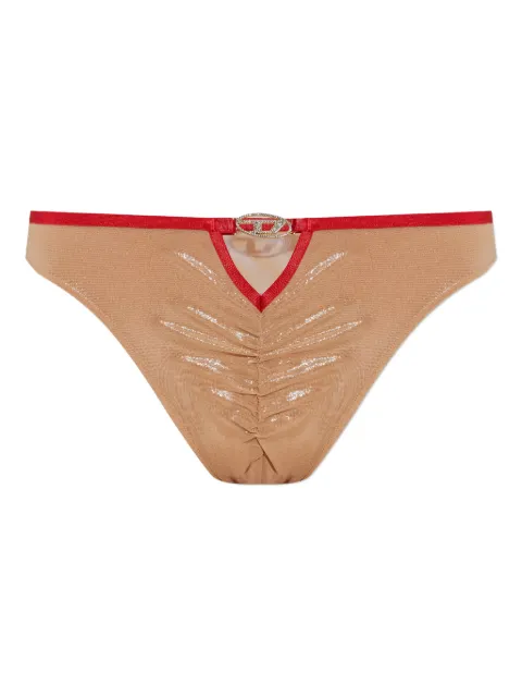 Diesel Janie embellished logo briefs Neutrals A211980GFBE