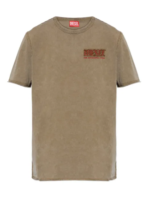 Diesel T-RAWJUST-V1 raw-edge T-shirt Neutrals A209580KMAH