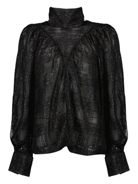 IRO embellished turtleneck blouse Black WM16VARLETA
