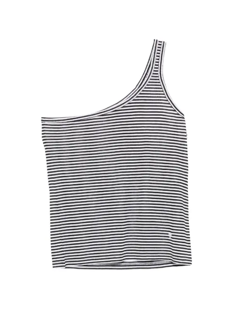 TOM FORD striped one-shoulder top White TSJ633JEX187