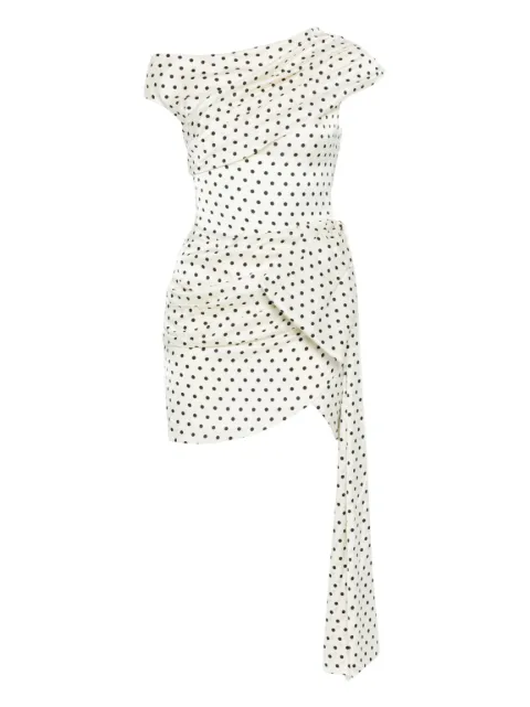 Self-Portrait polka-dot cocktail mini dress Neutrals RS26002SC