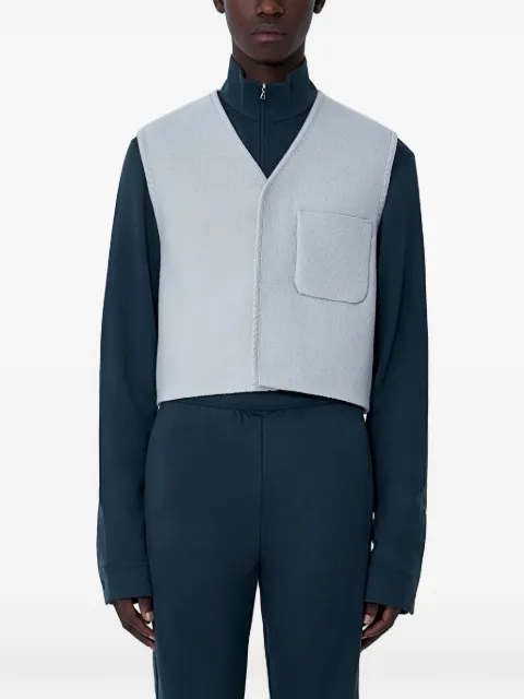 Rier patch-pocket V-neck gilet Grey JKT25PERLE