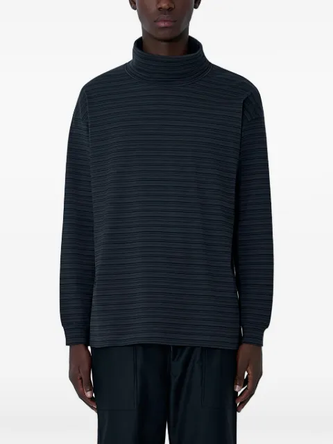 Comme des Garçons Homme striped turtleneck sweatshirt Grey HPT0031