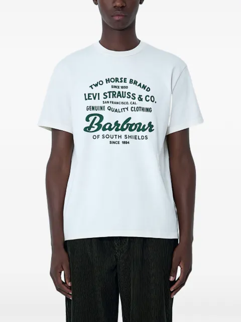 Levi's x Barbour logo-motif crew-neck T-shirt Neutrals 008GR0005