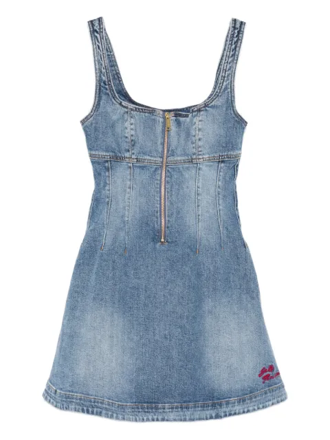 Self-Portrait denim zip mini dress Blue RS26812S