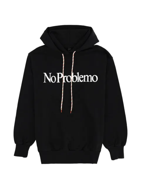 NO PROBLEMO logo drawstring hoodie Black NP2001204BLK