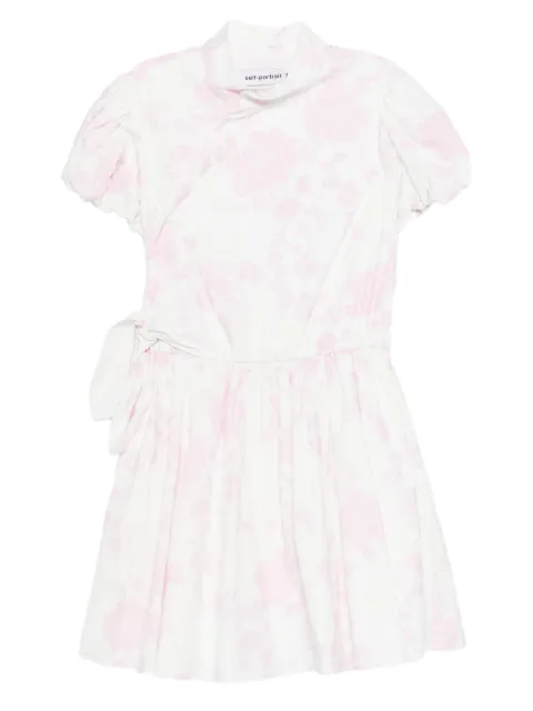Self-Portrait floral print mini dress White RS26552SAP