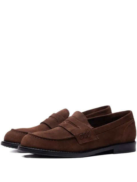 Poche Paris round-toe suede loafers Brown FWANNA870300