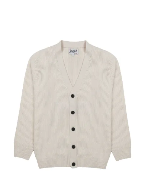 MC2 Saint Barth ribbed-knit V-neck cardigan Neutrals HERR00400261I10H