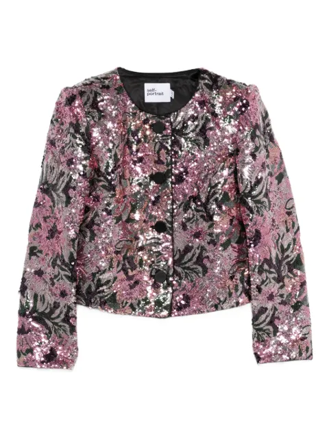Self-Portrait sequined jacket Pink RS26075JAMU