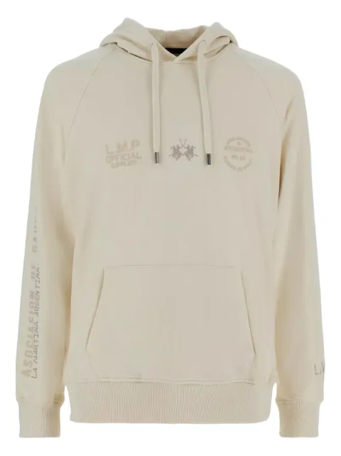 La Martina Buck drawstring hoodie Neutrals MBF310