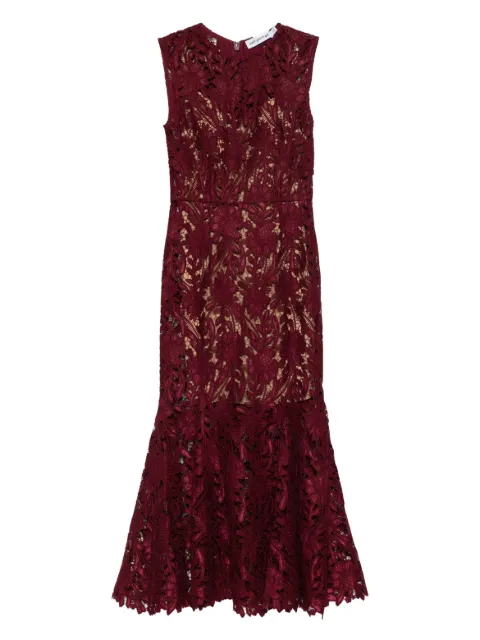 Self-Portrait sleeveless midi dress Red RS26167MABU