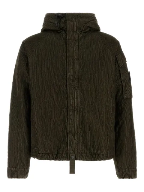 Stone Island hooded corduroy jacket Green K2S154100056S0229