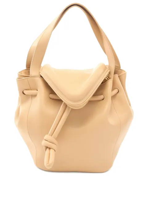 Bottega Veneta Pre-Owned 2010 Beak drawstring-fastening leather tote bag Neutrals 1024537