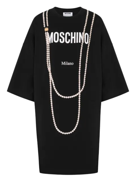 Moschino printed heavy cotton dress Black V04550542