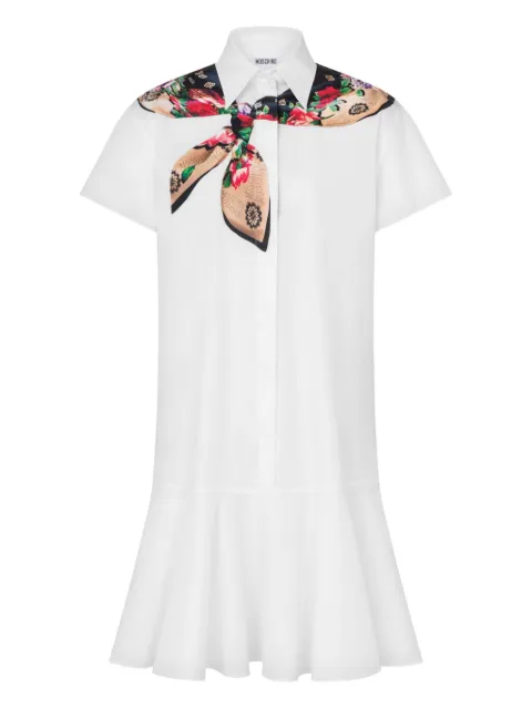 Moschino printed stretch cotton poplin dress White A04610531